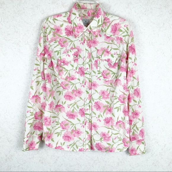 Lucky Brand Tops - Lucky Brand Dungarees floral western shirt